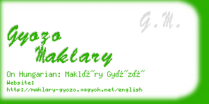 gyozo maklary business card